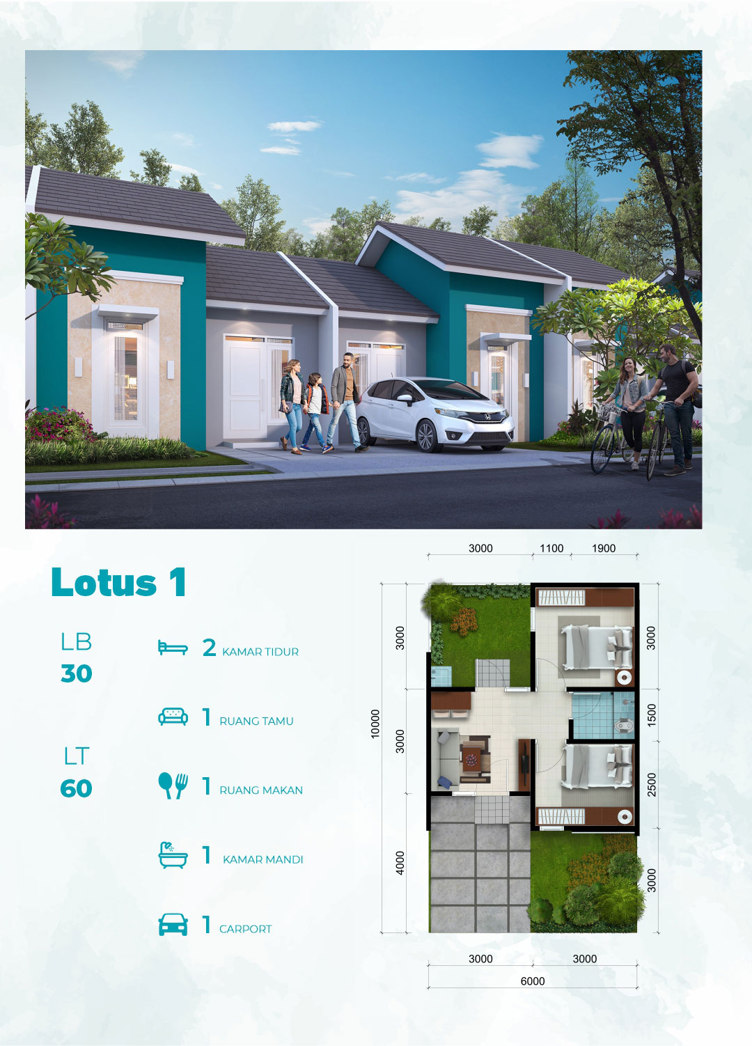 Tipe Lotus 1 CitraIndah City Jonggol